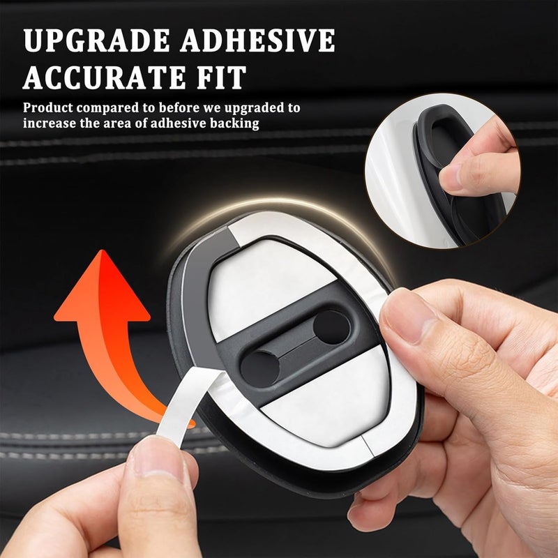 Figpade 4PCS Upgraded Car Door Latch Guard Cover,Silicone Car Door Lock Cover for Car Door Protector and Noise Reduction,Universal Automotive Exterior Accessories (4 PCS) - Image 5